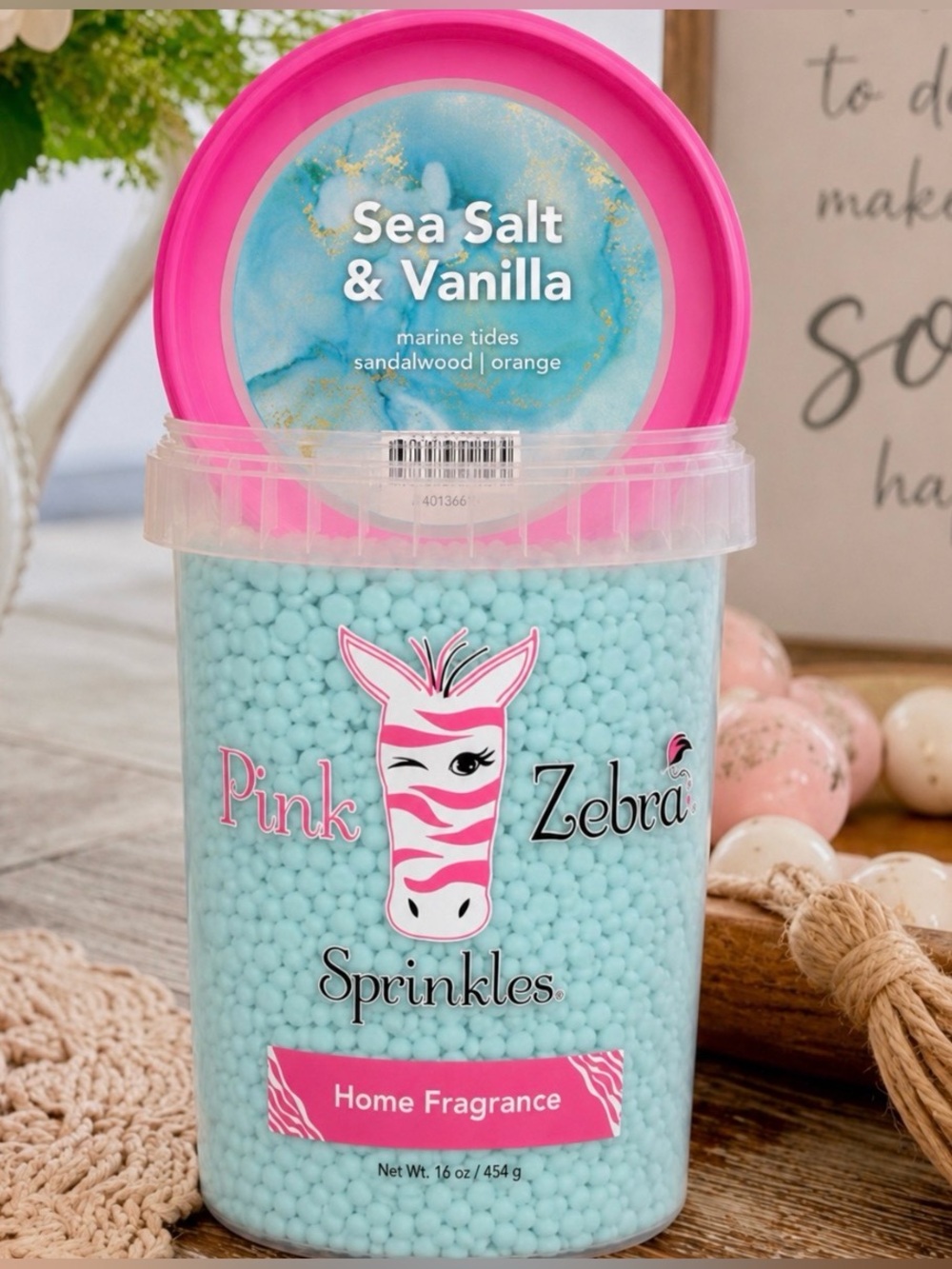 Pink Zebra Sea Salt & Vanilla Soy Wax Melts 3.75 oz Bag 96 Hours of Fragrance